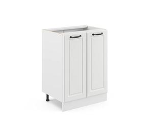 Vicco Meuble bas de cuisine "R-Line", Blanc campagne/Blanc 60 cm | Façade en MDF · Sans plan de travail · Pieds réglables en hauteur · 1 Tablette · Librement combinable