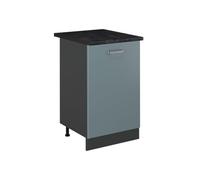 Vicco Meuble Bas de Cuisine R-Line, Bleu-Gris/Anthracite 50 cm