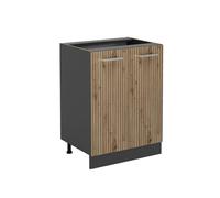 Vicco Meuble Bas de Cuisine R-Line, Chêne Artisan, 60cm sans PT, pour Une Combinaison Libre au Sein de systèmes de Cuisine modulaires