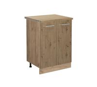 Vicco Meuble Bas de Cuisine R-Line, Chêne Artisan/Chêne de Force doré, 60 cm, PT Chêne