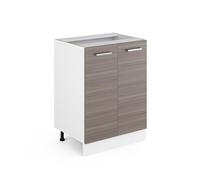 Vicco Meuble Bas de Cuisine R-Line, Gris/Blanc, 60 cm sans Plan de Travail