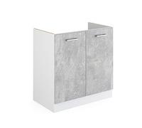 Vicco Meuble Bas pour l'évier R-Line, Béton, 80cm