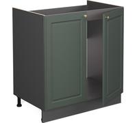 Vicco meuble bas sous-évier Fame-Line, 80 cm , PT Marbre, Vert Or Campagne/Anthracite