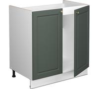 Vicco meuble bas sous-évier Fame-Line, 80 cm , PT Marbre, Vert Or Campagne/Blanc