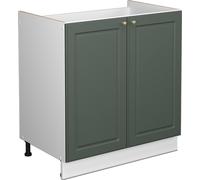 Vicco meuble bas sous-évier Fame-Line, 80 cm sans plan de travail, Vert Or Campagne/Blanc