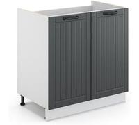Vicco Meuble bas sous-évier Fame-Line, Anthracite campagne, 80cm sans PT Anthracite campagne G