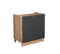 Vicco Meuble Bas sous-évier Fame-Line, Anthracite-Or, 80cm