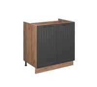 Vicco Meuble Bas sous-évier Fame-Line, Gris foncé, 80cm sans PT