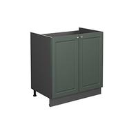 Vicco Meuble Bas sous-évier Fame-Line, Vert Or Campagne/Anthracite, 80 cm sans Plan de Travail