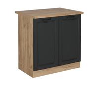 Vicco Meuble Bas sous-évier R-Line, Anthracite Campagne, 80cm