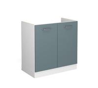 Vicco Meuble Bas sous-évier R-Line, Bleu-Gris, 80cm