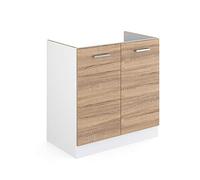 Vicco Meuble Bas sous-évier R-Line, Sonoma, 80cm
