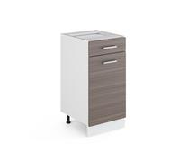 Vicco Meuble Bas Universel R-Line, Gris/Blanc, 40 cm avec tiroir, sans Plan de Travail