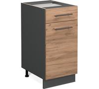 Vicco Meuble Cuisine Fame-Line, Chêne de Force doré/Anthracite, 40 cm sans Plan de Travail