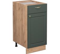 Vicco Meuble Cuisine Fame-Line, Vert Or Campagne/Chêne de Force doré, 40 cm sans Plan de Travail
