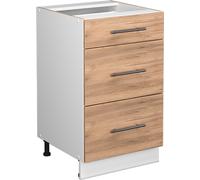 Vicco meuble cuisine Fame-Line, Chêne de force doré, 50 cm sans plan de travail