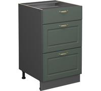 Vicco Meuble Cuisine Fame-Line, Vert Or Campagne/Anthracite, 50 cm sans Plan de Travail