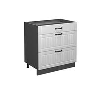 Vicco Meuble Cuisine Fame-Line, Blanc Campagne, 80cm
