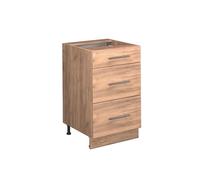 Vicco Meuble Cuisine Fame-Line, Chêne de Force doré, 50cm, PT Chêne, à Combiner avec d'autres modules de la série Fame-Line