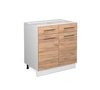 Vicco Meuble Cuisine Fame-Line, Chêne doré, 80cm