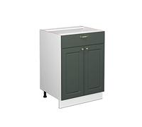 Vicco Meuble Cuisine Fame-Line, Vert Or Campagne, 60cm avec tiroir, sans PT, à Combiner avec d'autres modules de la série Fame-Line