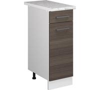 Vicco meuble cuisine R-Line, 30 cm avec plan de travail, Gris/Blanc