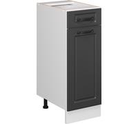 Vicco meuble cuisine R-Line, 30 cm sans plan de travail, Anthracite campagne/Blanc
