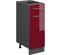 Meuble cuisine R-Line, 30cm sans PT, Rouge bordeaux Haute brillance, Anthracite, Vicco