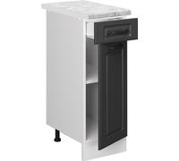 Vicco Meuble cuisine R-Line, 30cm PT Marbre, Anthracite campagne/Blanc