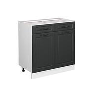 Vicco Meuble Cuisine R-Line, Anthracite Campagne/Blanc, 80 cm sans Plan de Travail