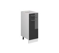 Vicco Meuble Cuisine R-Line, Anthracite Haute Brillance/Blanc, 30 cm sans Plan de Travail