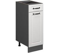 Vicco Meuble Cuisine R-Line, Blanc Campagne/Anthracite, 30 cm sans Plan de Travail