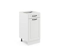 Meuble cuisine R-Line, 40cm sans PT, Blanc campagne, Blanc, Vicco