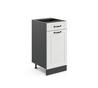 Vicco Meuble Cuisine R-Line, Blanc Campagne/Anthracite, 40 cm sans Plan de Travail