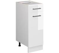 Vicco Meuble Cuisine R-Line, Blanc Haute Brillance/Blanc, 30 cm sans Plan de Travail