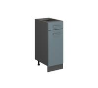Vicco Meuble Cuisine R-Line, Bleu-Gris, 30cm | 1 Tiroir · Sans plan de travail · Pieds réglables en hauteur · 1 Porte · Librement combinable
