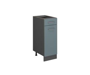 Vicco Meuble Cuisine R-Line, Bleu-Gris, 30cm | 1 Tiroir · Sans plan de travail · Pieds réglables en hauteur · 1 Porte · Librement combinable