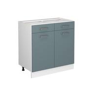 Vicco Meuble Cuisine R-Line, Bleu-Gris, 80cm