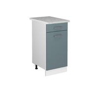 Vicco Meuble Cuisine R-Line, Bleu-Gris/Blanc, 40 cm, PT Marbre