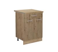 Vicco Meuble Cuisine R-Line, Chêne Artisan, 60cm avec tiroir, PT Chêne, pour Une Combinaison Libre au Sein de systèmes de Cuisine modulaires