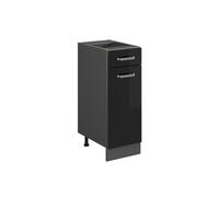 Vicco Meuble Cuisine R-Line, Noir Haute Brillance, 30cm