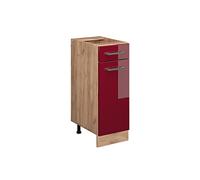 Vicco Meuble Cuisine R-Line, Rouge Brillant, 30cm sans PT