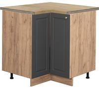 Vicco meuble d'angle Fame-Line, 80.5 cm , PT Chêne, Anthracite-or/Chêne de force doré