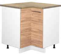 Vicco meuble d'angle Fame-Line, 80.5 cm , PT Chêne, Chêne de force doré/Blanc