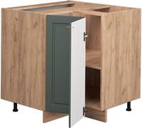 Vicco meuble d'angle Fame-Line, 80.5 cm , PT Marbre, Vert Or Campagne/Chêne de force doré