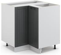 Vicco meuble d'angle Fame-Line, 80.5 cm sans plan de travail, Anthracite/Blanc