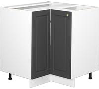 Vicco meuble d'angle Fame-Line, 80.5 cm sans plan de travail, Anthracite-or/Blanc
