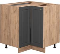 Vicco Meuble d'angle Fame-Line, Anthracite-Or/Chêne de Force doré, 80.5 cm sans Plan de Travail