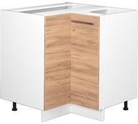Vicco meuble d'angle Fame-Line, 80.5 cm sans plan de travail, Chêne de force doré/Blanc