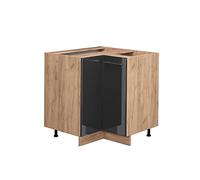Vicco Meuble d'angle Fame-Line, Anthracite Haute Brillance, 80.5cm